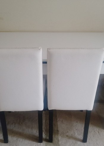 Beyaz  Yemek Masası ve Sandalyeler - Görsel 7