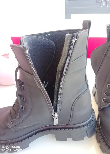 Siyah Gotik Platform Topuklu Botlar - Görsel 4