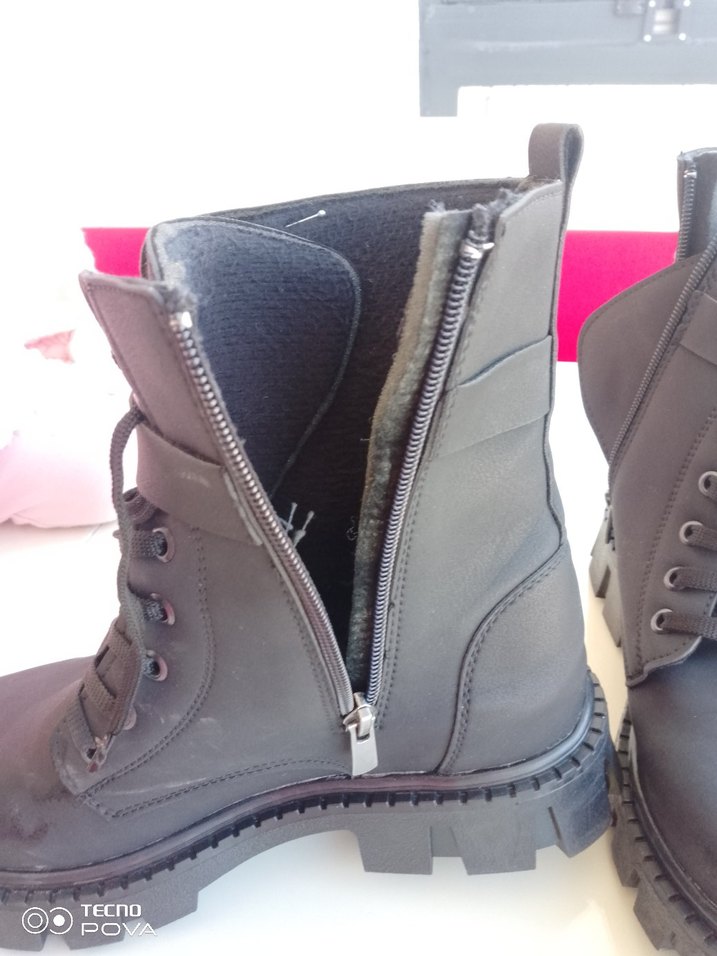 Siyah Gotik Platform Topuklu Botlar - Görsel 4