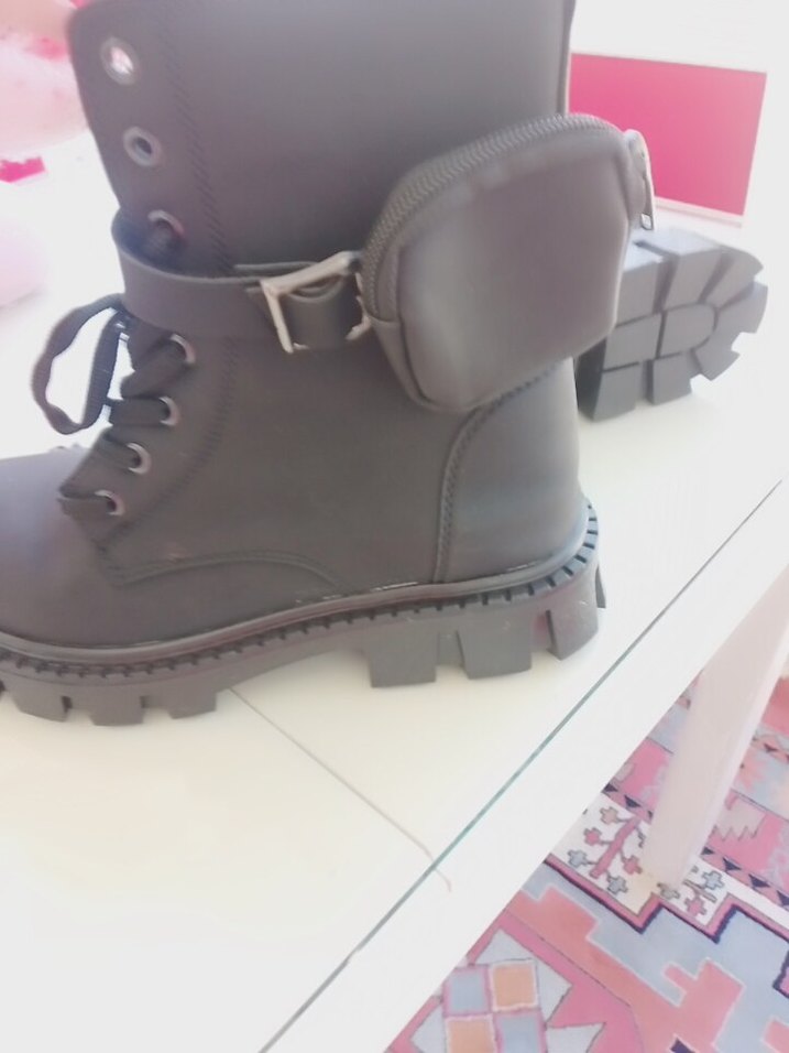 Siyah Gotik Platform Topuklu Botlar - Görsel 5