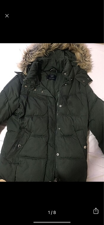 Bershka haki renk mont