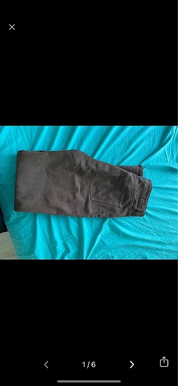 Zara kahverengi paça detaylı straight jean