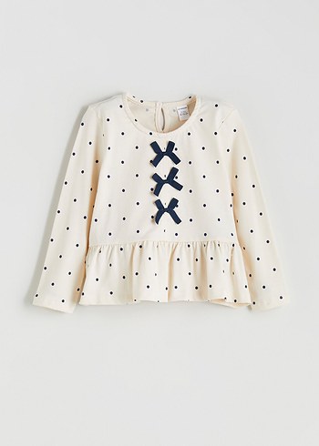 Lc waikiki sıfır etiketli Kız Çocuk Mavi Nakışlı Pamuklu body - Görsel 3