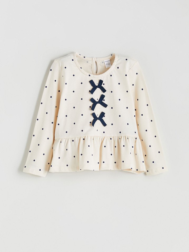 Lc waikiki sıfır etiketli Kız Çocuk Mavi Nakışlı Pamuklu body - Görsel 3