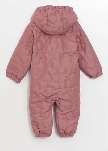 Lc waikiki Kız Bebek Kapüşonlu Pembe astronot mont - Görsel 3