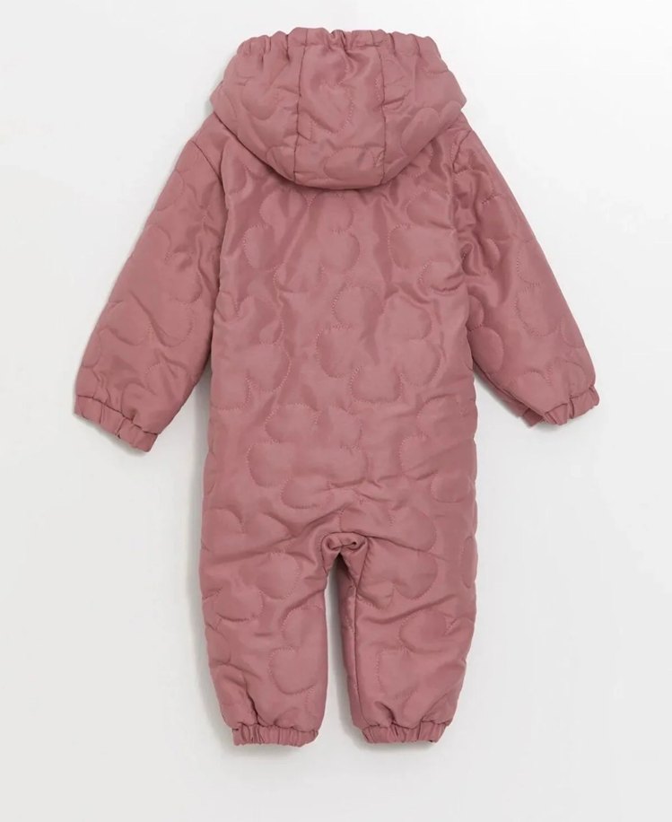 Lc waikiki Kız Bebek Kapüşonlu Pembe astronot mont - Görsel 3