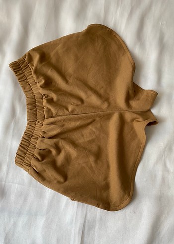 Vintage Love Y2k Kahverengi Mini Pamuklu Şort