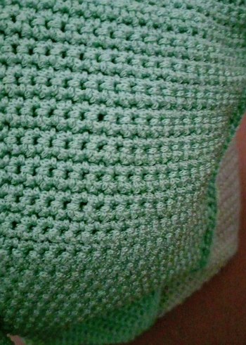 Örgü Kadın Çanta Bohem Stil Yeşil - Görsel 5