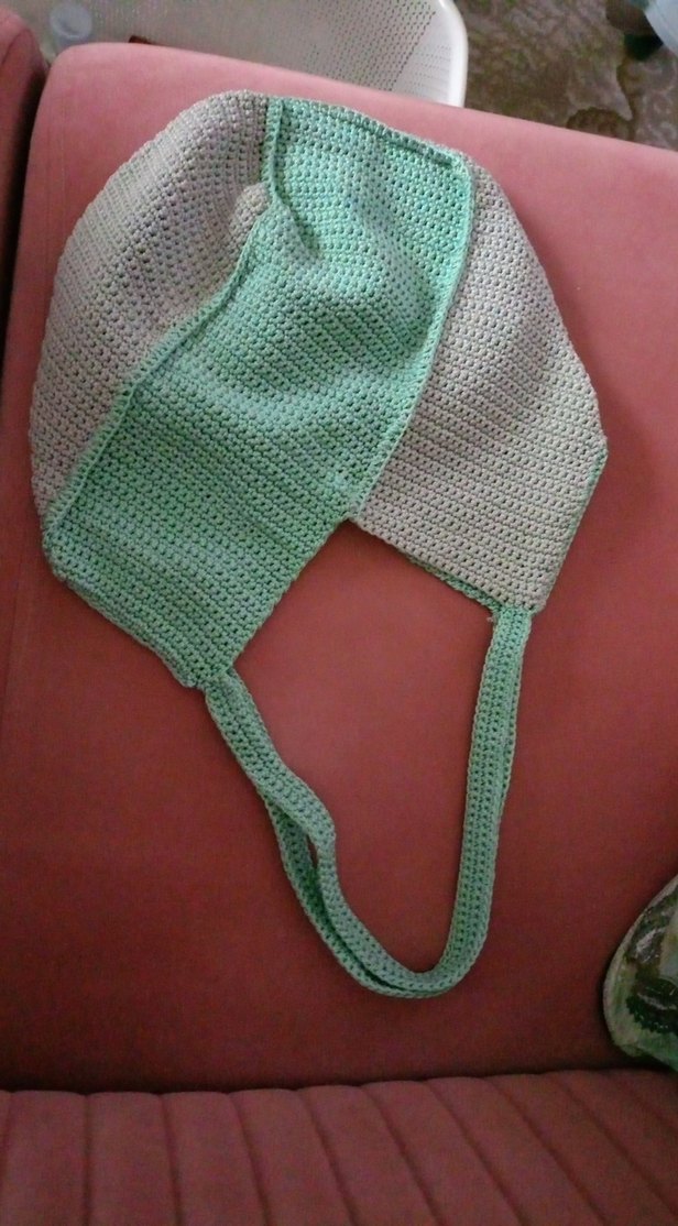 Örgü Kadın Çanta Bohem Stil Yeşil - Görsel 2