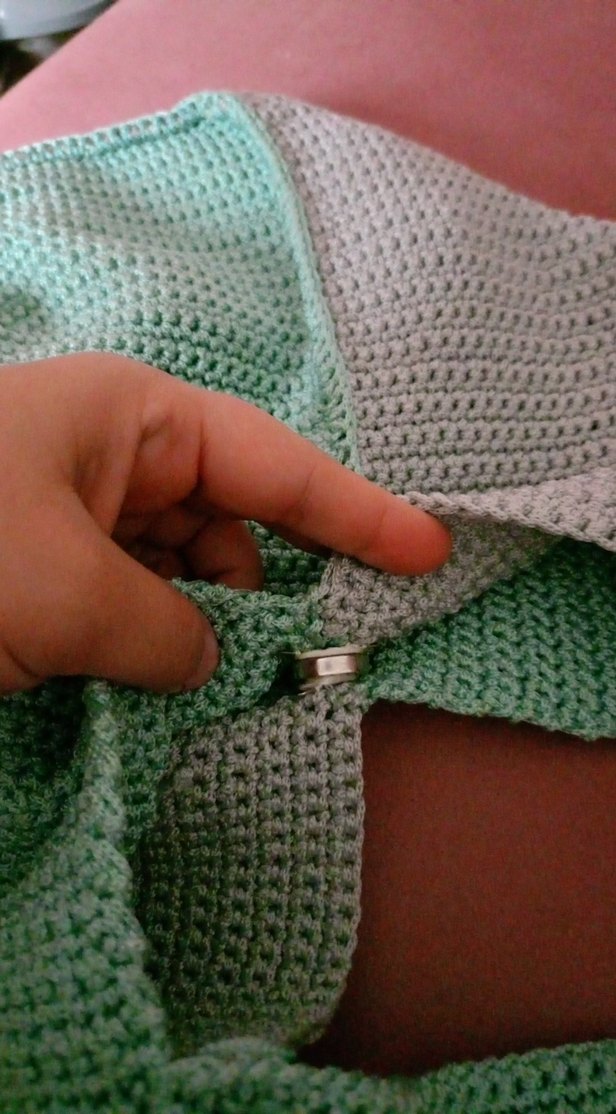 Örgü Kadın Çanta Bohem Stil Yeşil - Görsel 3