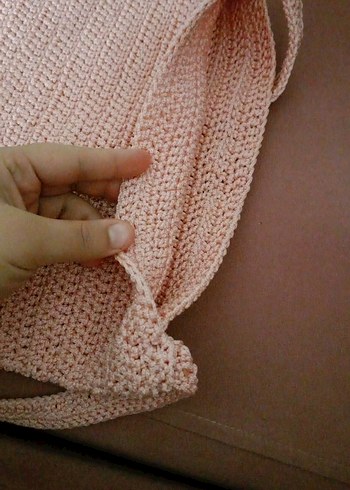 Toz pembeÖrgü Kadın Çanta - Görsel 3