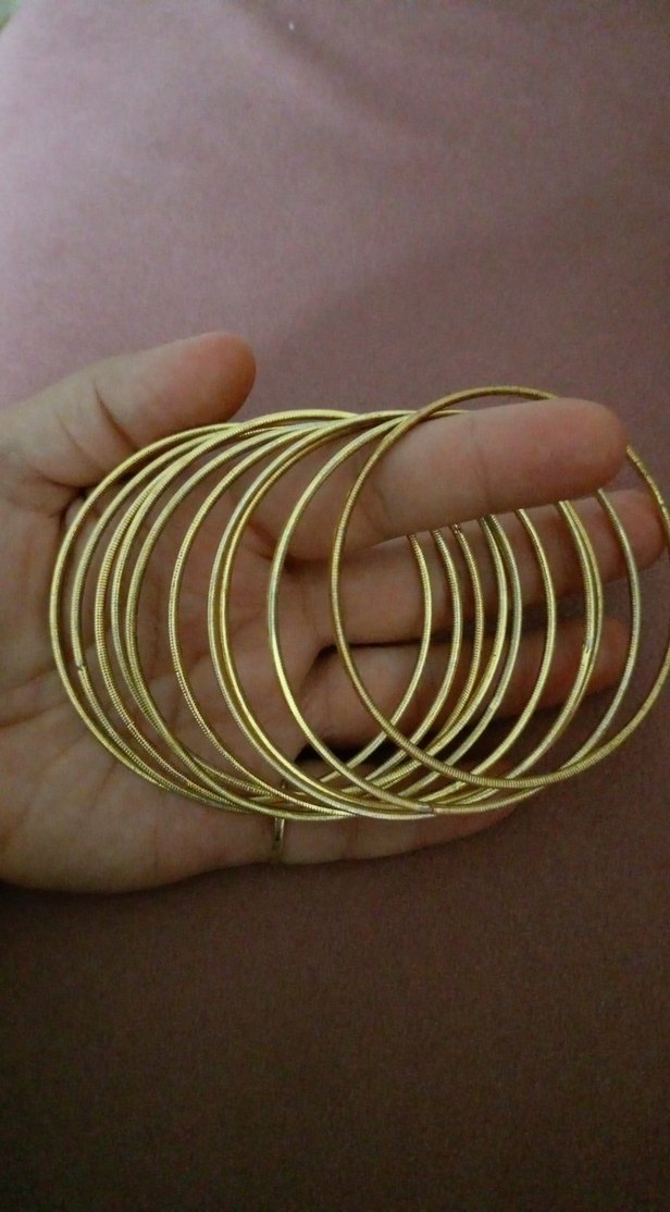 Elastik Parlak Altın Kadın Bileklik - Görsel 2