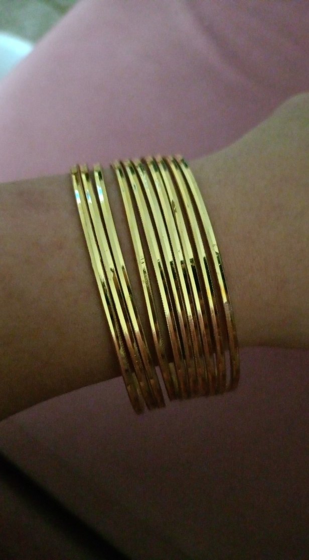 Elastik Parlak Altın Kadın Bileklik - Görsel 3