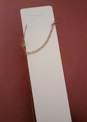 Altın Renkli Zincir Detaylı Minimalist Kadın Kolye - Görsel 2