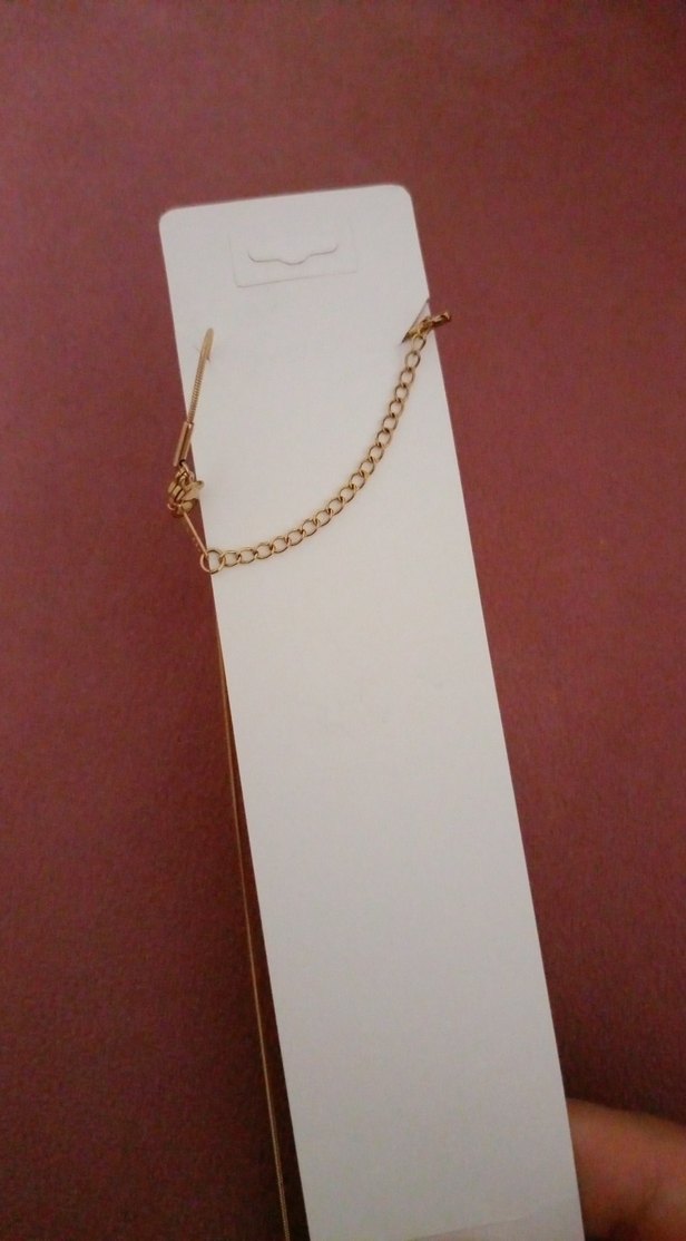 Altın Renkli Zincir Detaylı Minimalist Kadın Kolye - Görsel 2