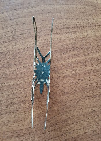 sarı metal kelebek model pecetelik - Görsel 4