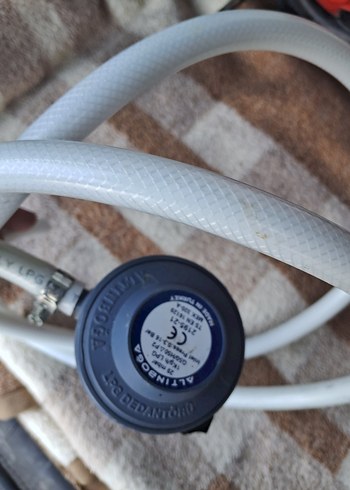 Beyaz LPG Gaz Regülatörü ve Hortumu - Görsel 2