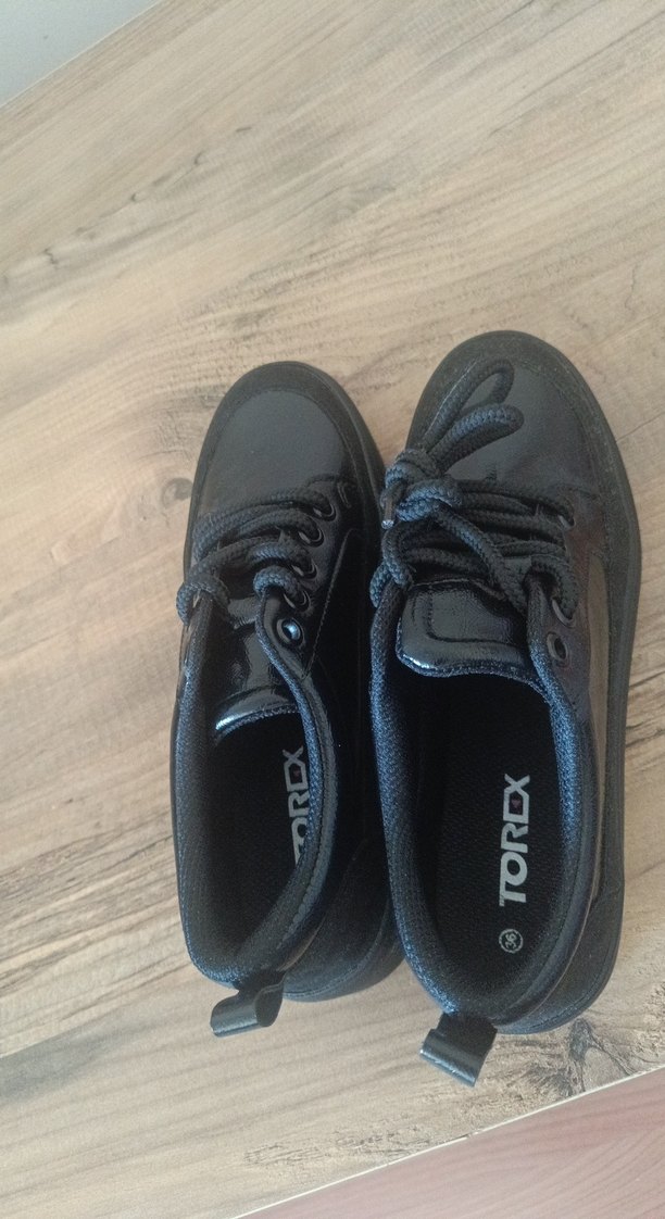 Siyah Bağcıklı Kadın Sneakers - Görsel 3