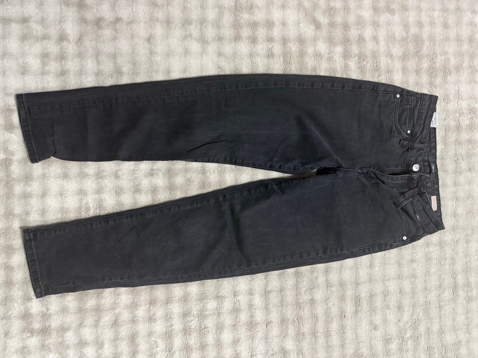 Düğmeli Siyah Kadın Normal Boy Denim Pantolon - Görsel 3