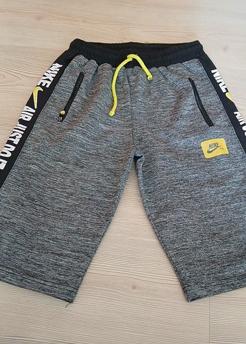 Gri Baskılı Nike Spor Bermuda Şort