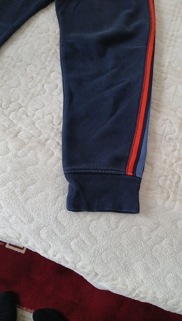 Erkek Koyu Mavi Dar Kesim Eşofman Altı - Görsel 4