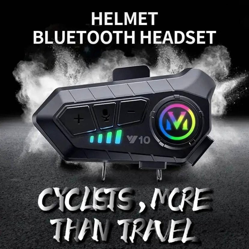 Kask Kulaklık Intercom Rgb Işıklı Motosiklet Y10 Otomotik Cevap - Görsel 3