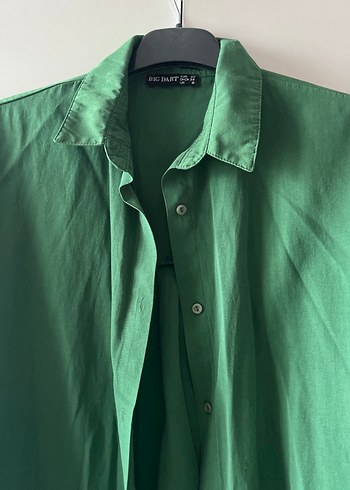 Yeşil gömlek kadın gömlek - Görsel 4