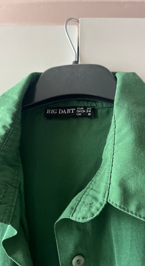 Yeşil gömlek kadın gömlek - Görsel 2