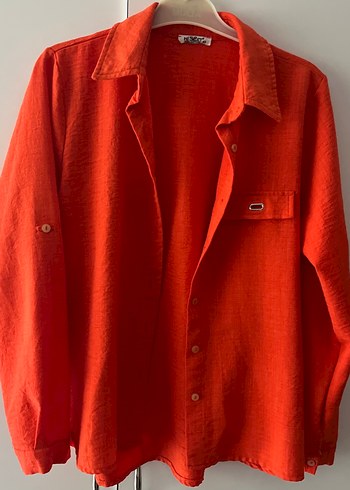 Turuncu Düğmeli  Gömlek - Görsel 2