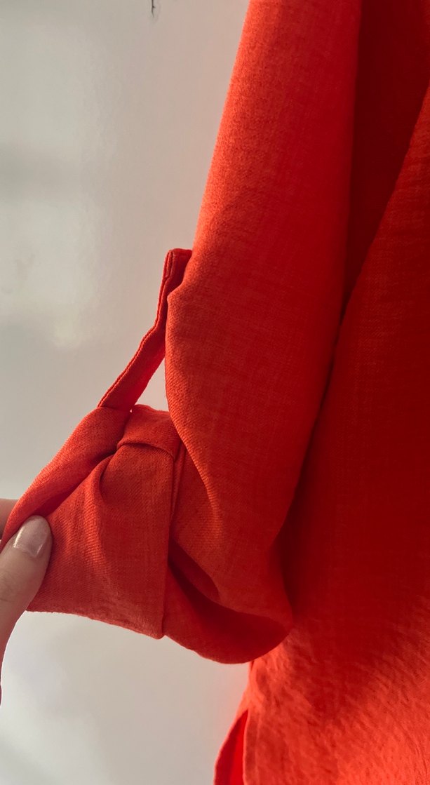 Turuncu Düğmeli  Gömlek - Görsel 4