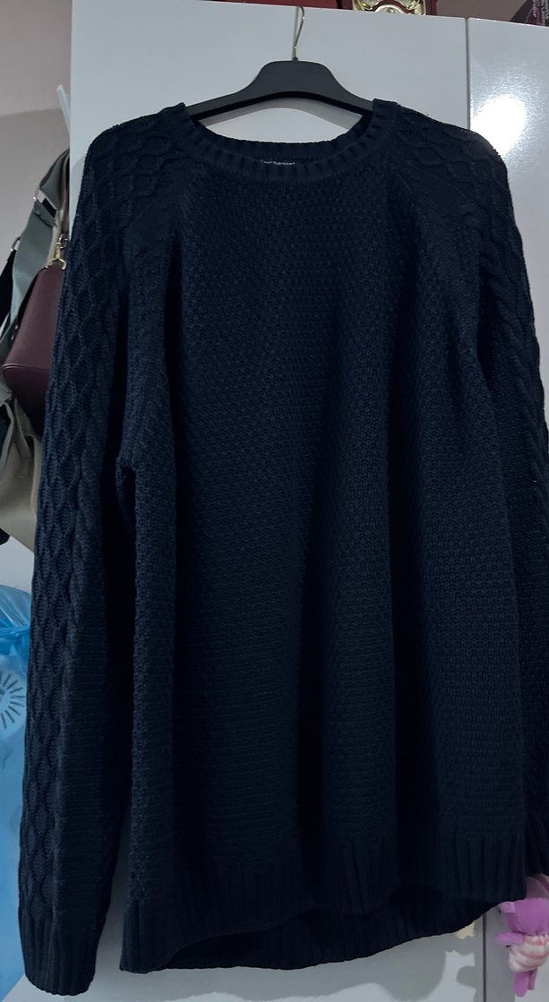 Siyah Triko unisex Kazak - Görsel 5