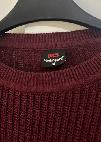 Bordo Kadın Örgü Triko Kazak - Görsel 6