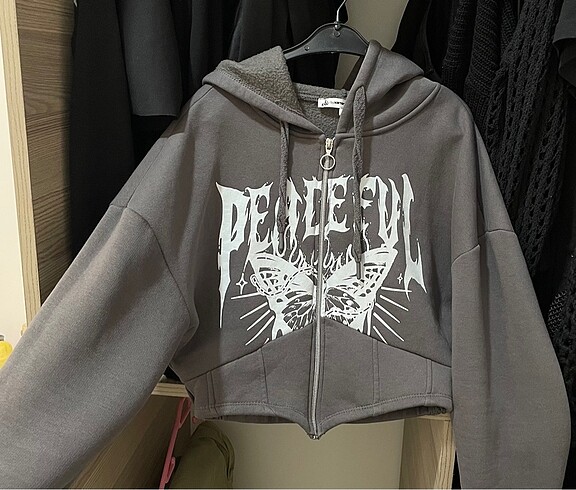Koton crop corset hoodie