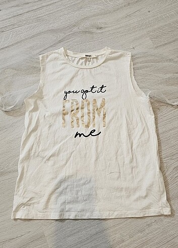 13-14 Yaş Beden Pileli etek ve tshirt 
