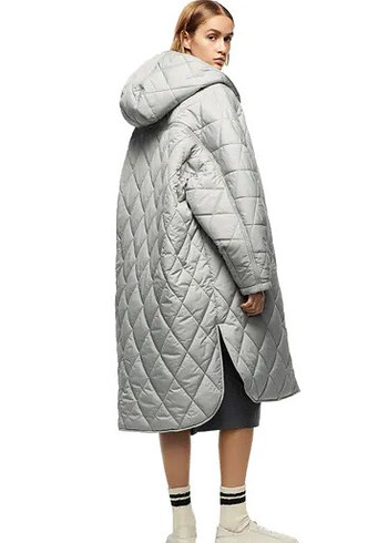 xs Beden Zara Oversize Uzun Kapitone Şişme Mont
