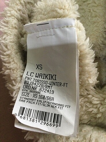 xs Beden LCW Peluş Eşofman Altı