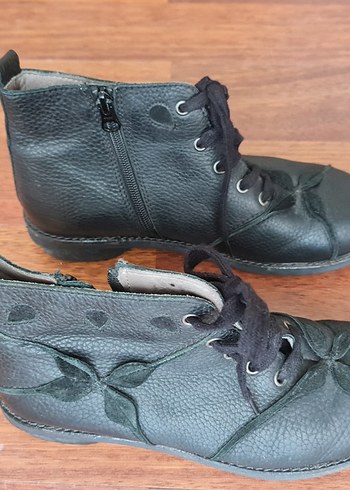 38 Beden Rebeta Kadın Siyah Vintage bohem bot gerçek deri