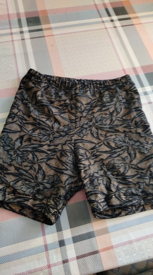 Dantel Detaylı Koyu Kahverengi Hamile Mini Şort - Görsel 3