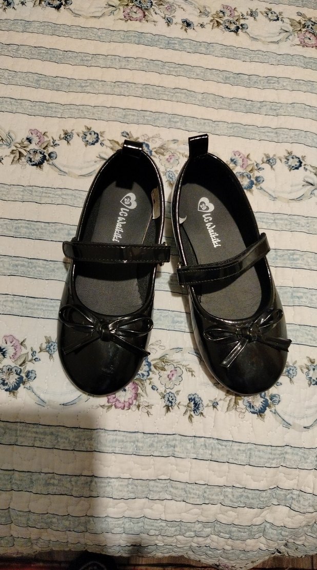 Kız Çocuk Siyah Rugan Babet Ayakkabı - Görsel 3