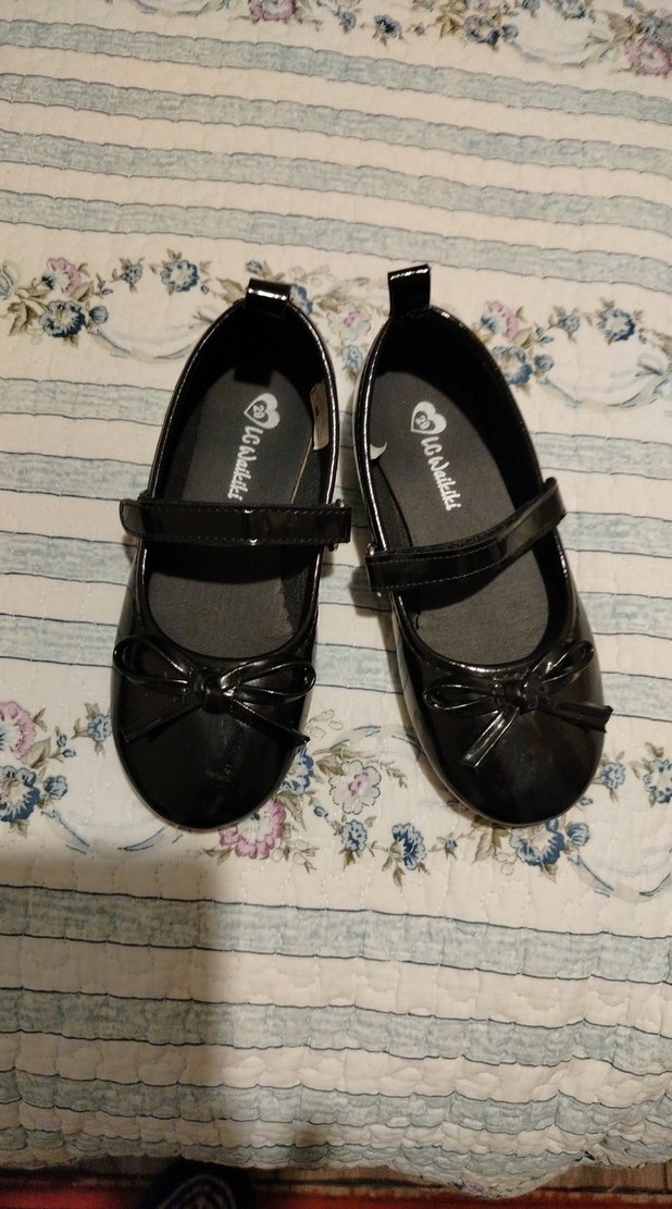 Kız Çocuk Siyah Rugan Babet Ayakkabı - Görsel 2