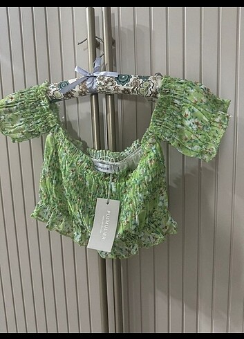 Urban Outfitters Yeşil çiçekli büstiyer 