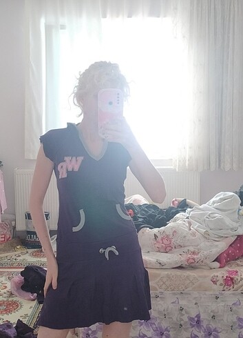s Beden mor Renk Vintage y2k elbise