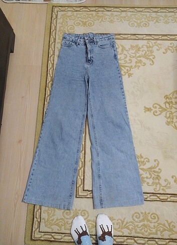 Wide leg bol paça kot pantolon 