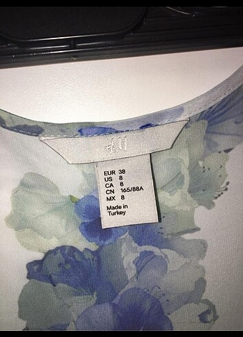m Beden Çiçekli şifon bluz