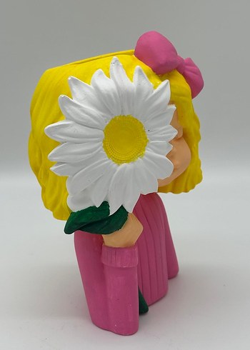 Pembe Fiyonk Detaylı Çiçekli Kız Biblo - Görsel 2