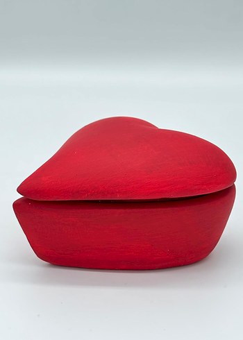 Kırmızı Kalp Şeklinde takı kutusu - Görsel 3