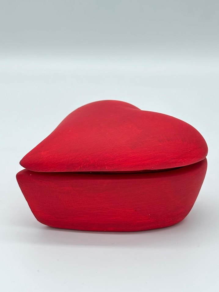 Kırmızı Kalp Şeklinde takı kutusu - Görsel 3