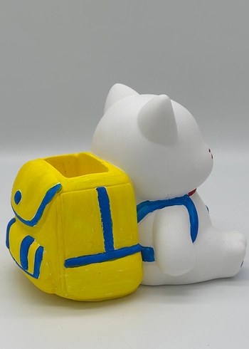 Renkli Kedi Figürlü Kalemlik - Görsel 3