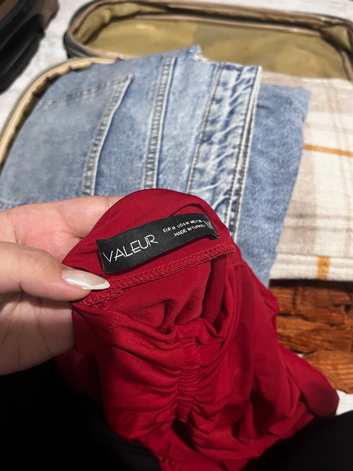 Kırmızı  Uzun Kollu Drapeli Kadın Triko Elbise - Görsel 4