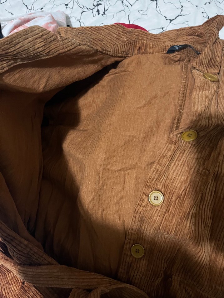 Kuşaklı Kahverengi Ceket - Görsel 4